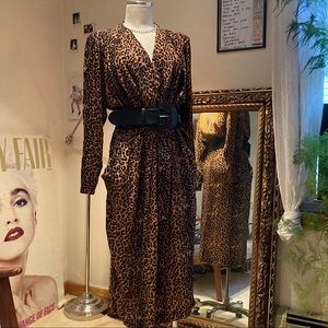 Vintage Leopard Print Dress